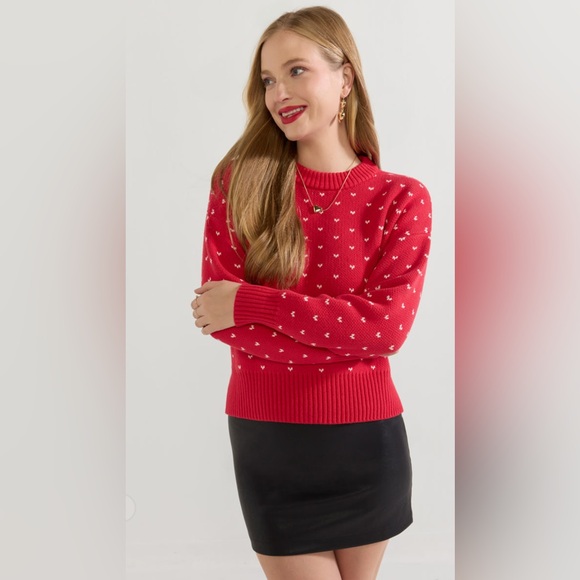 Sweaters - Francesca’s Maricela Digital Heart Pattern Pullover Sweater XL